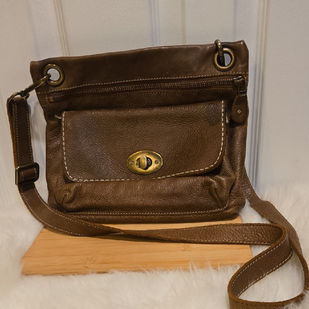 Roots Tan Leather Bag